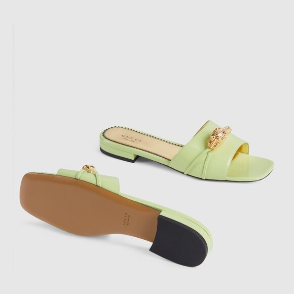 NIB GUCCI Women's slide sandal with hardware - Picture 6 of 8